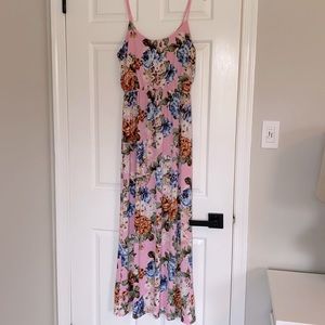 PinkBlush Floral Maternity Maxi Dress, Small